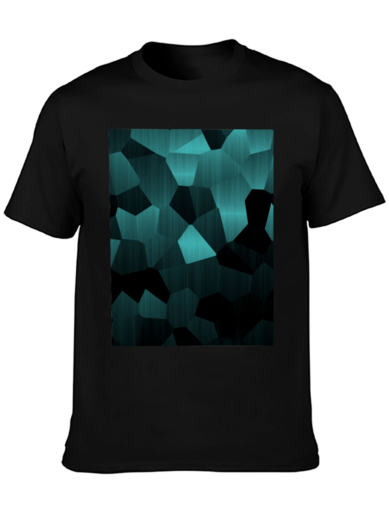 Abstract Geometric Black T-Shirt