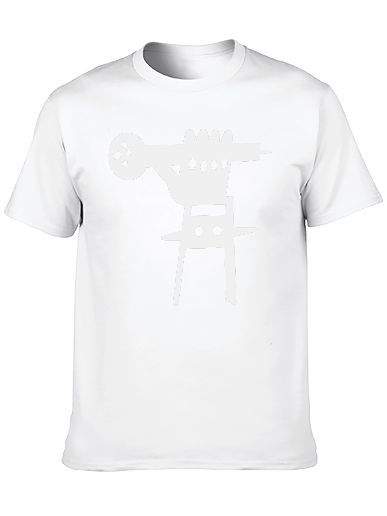 Abstract Graphic Print Tee - Black