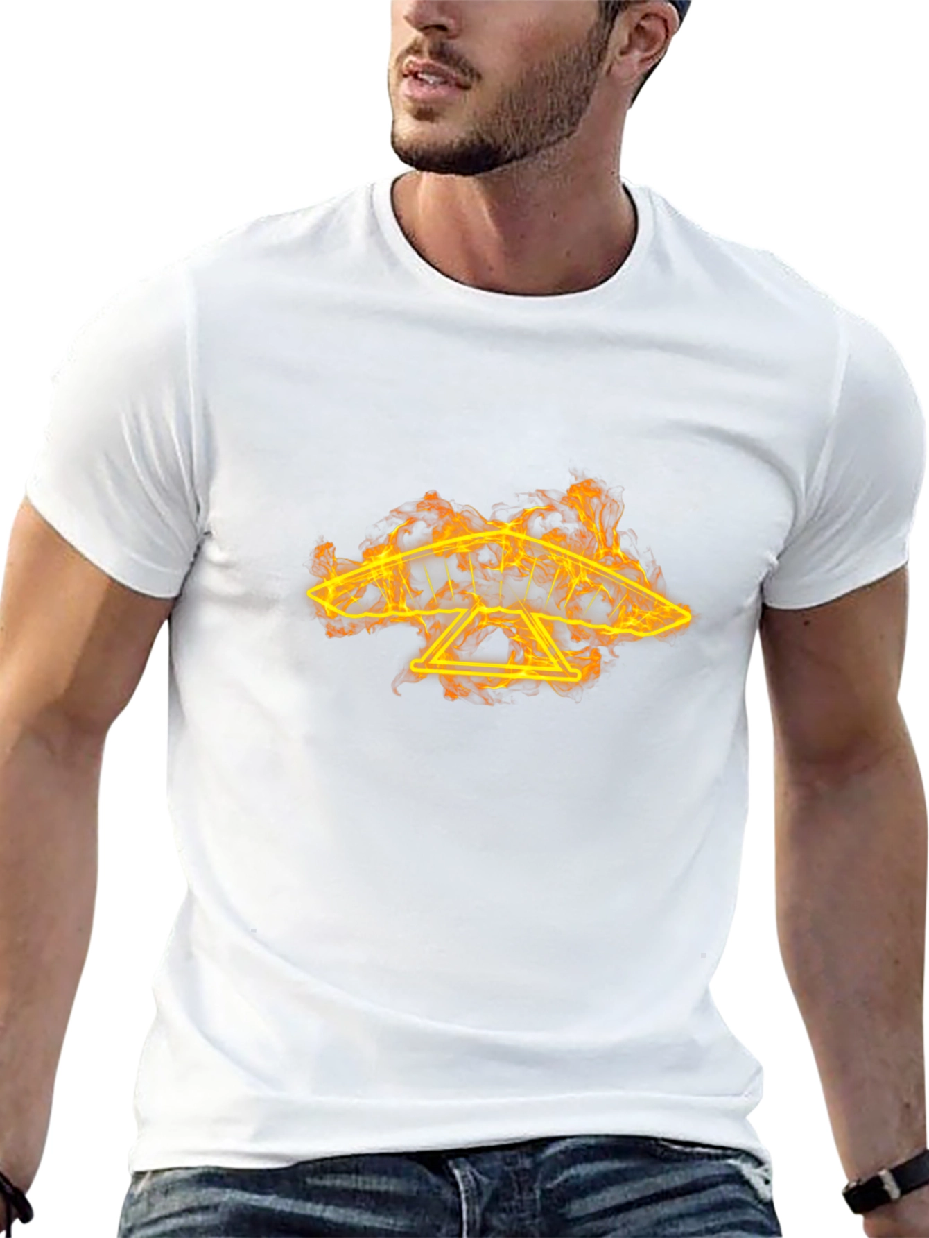 Fiery Hang Glider Graphic Tee - Black