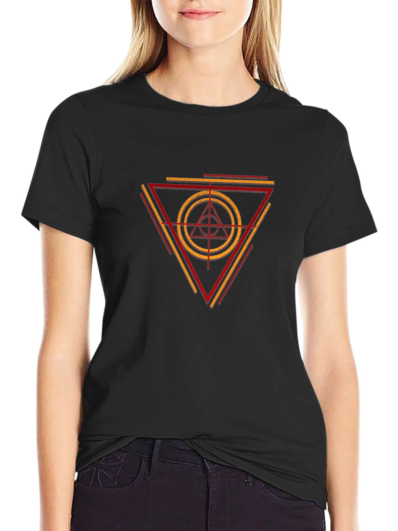 Geometric Triangle Graphic Tee - Stylish Menswear