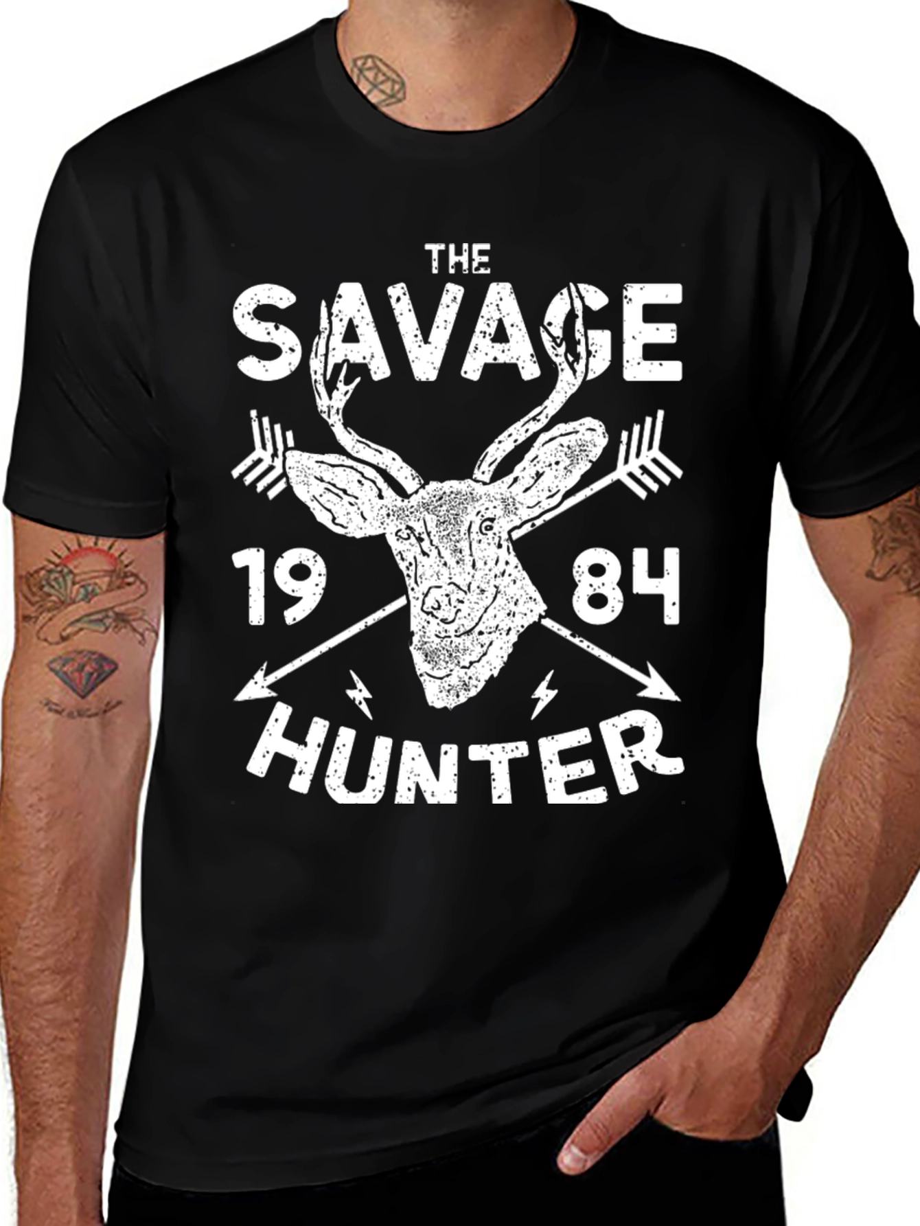 Savage Hunter 1984 T-Shirt - Deer Graphic Tee
