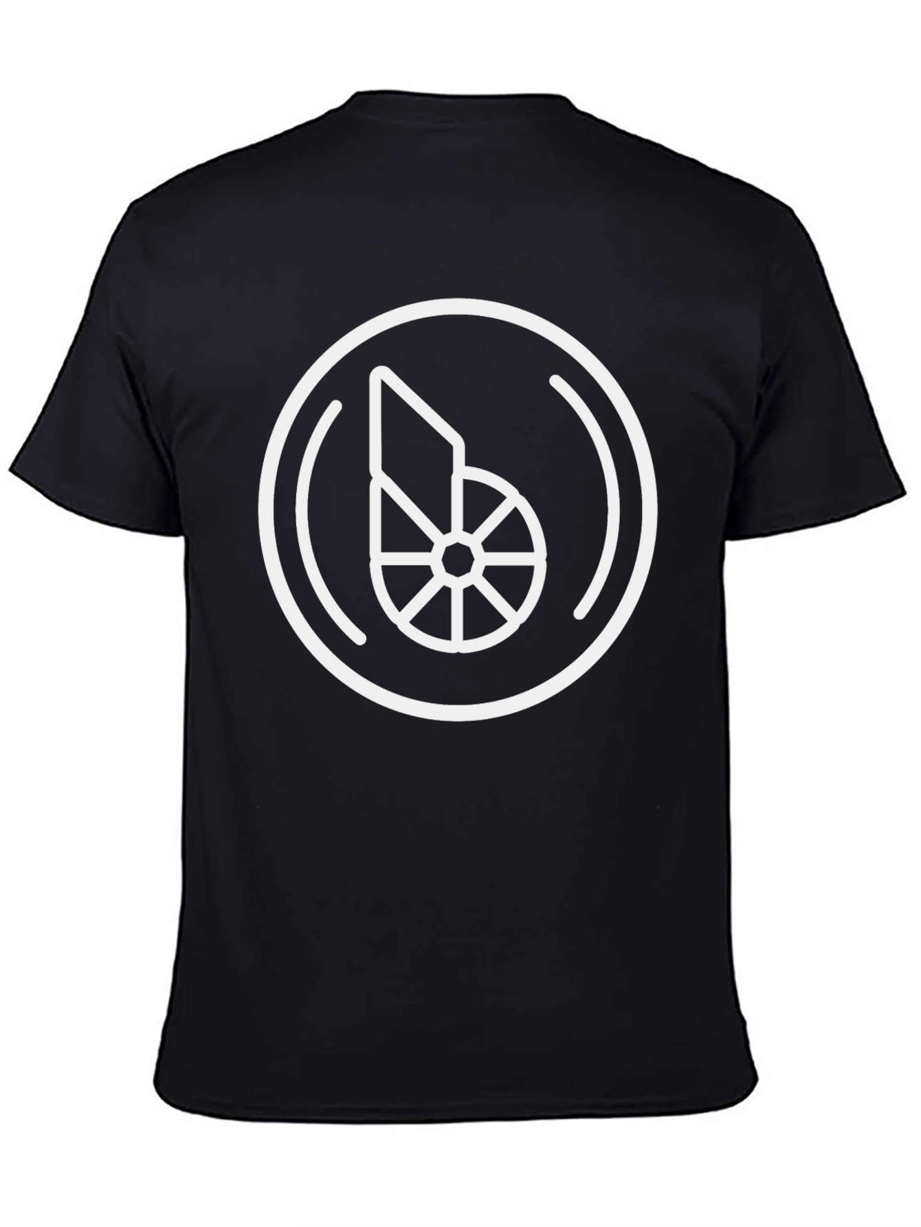 Geometric Circle Graphic Tee - Black