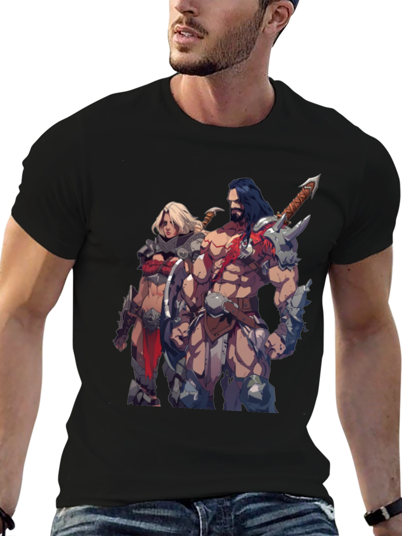 Fantasy Warriors Black T-Shirt