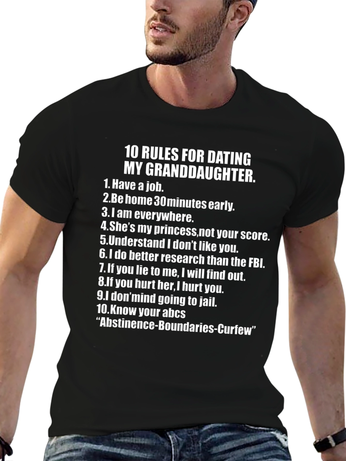 10 Rules for Dating My Granddaughter T-Shirt