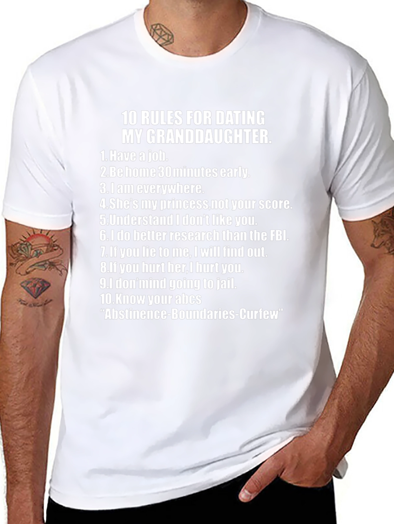 10 Rules for Dating My Granddaughter T-Shirt