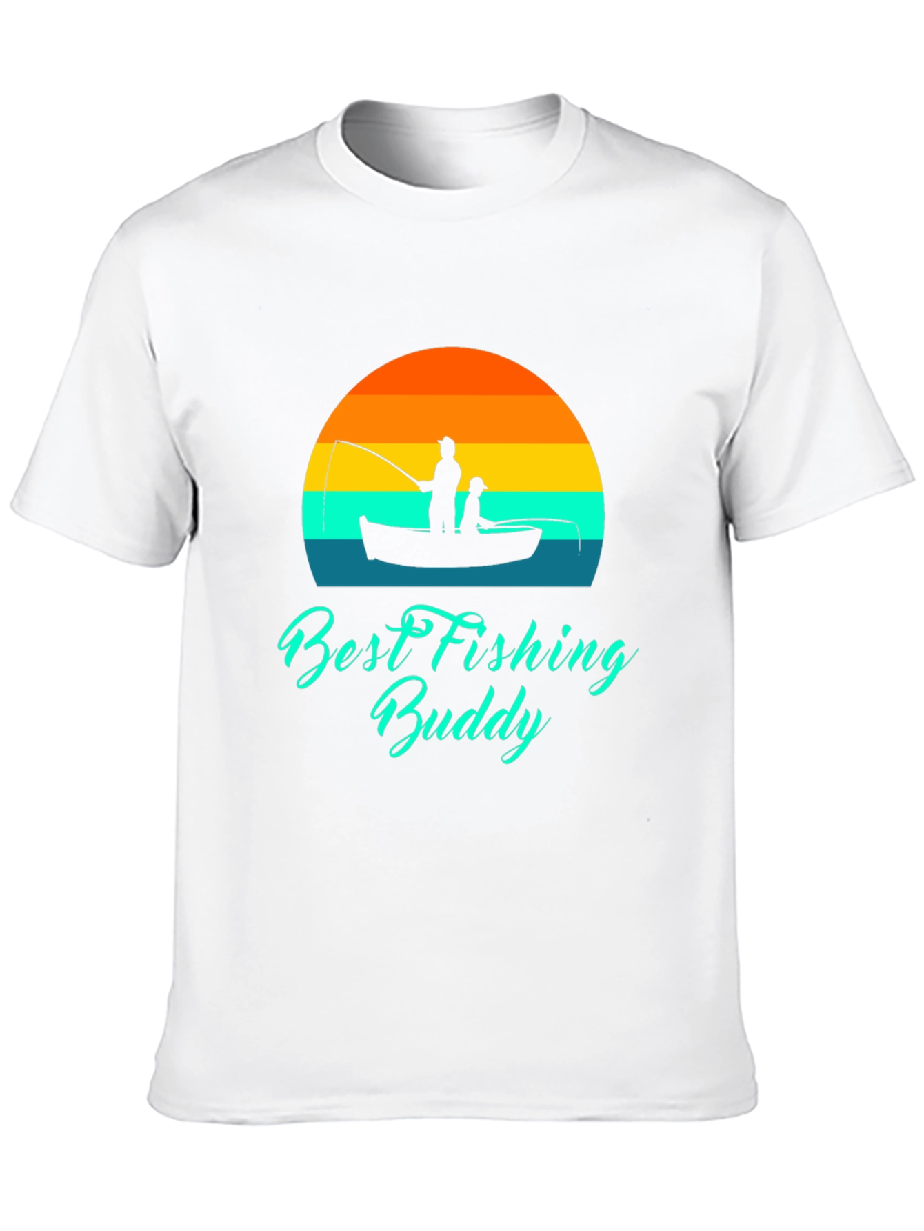 Best Fishing Buddy Graphic Tee - Black Cotton T-Shirt