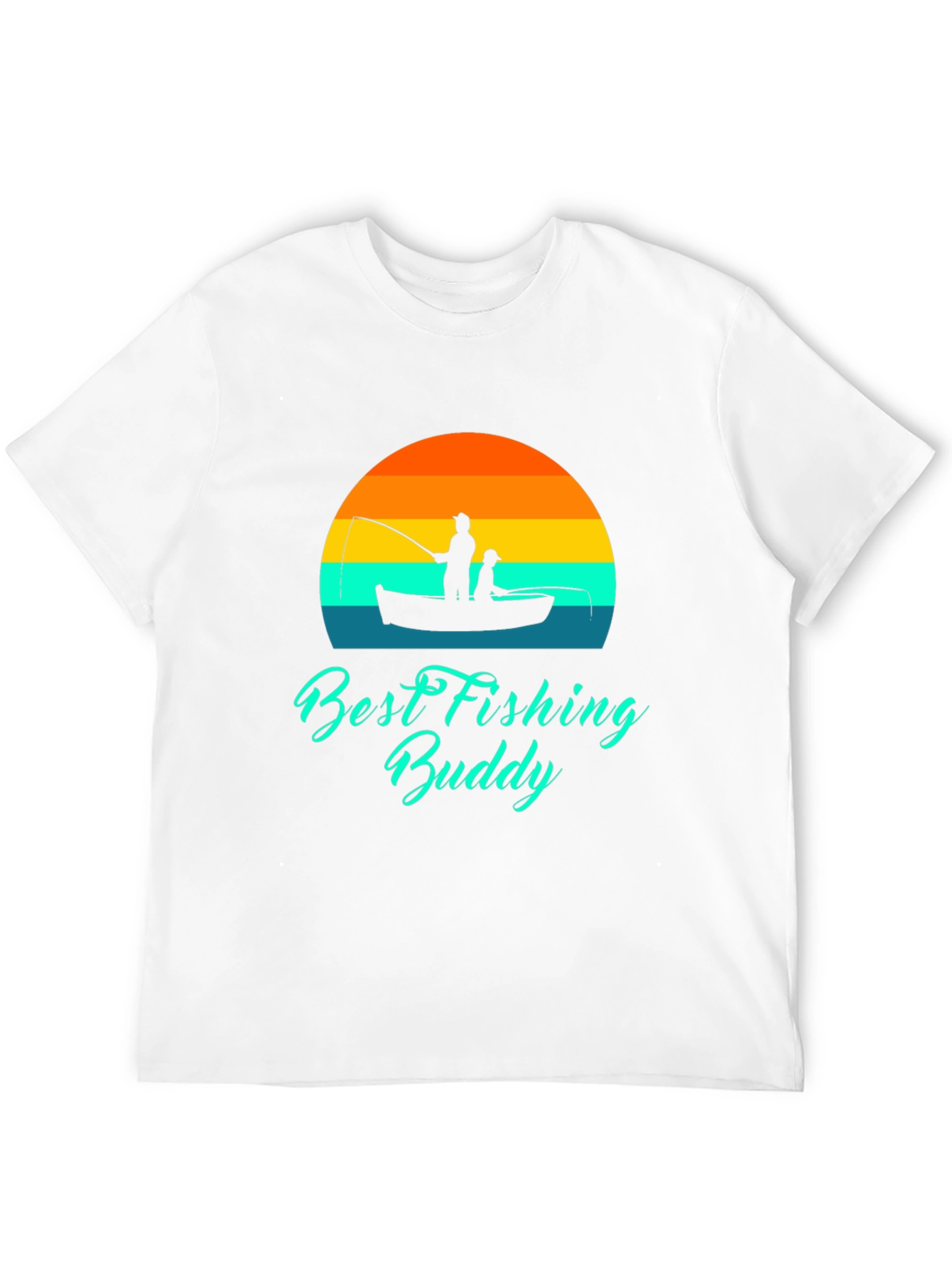 Best Fishing Buddy Graphic Tee - Black Cotton T-Shirt