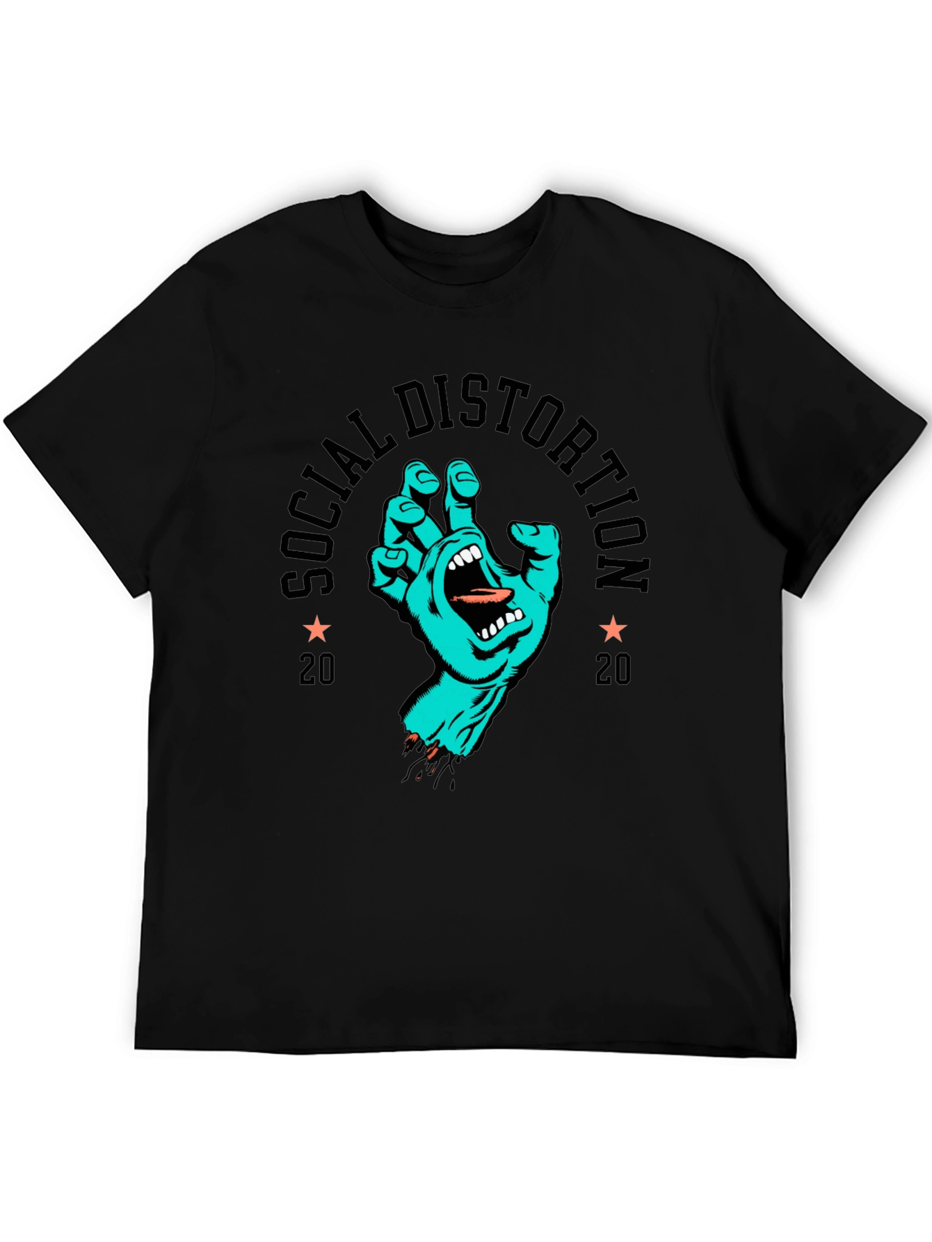 Social Distortion 2020 Graphic Print Black T-Shirt