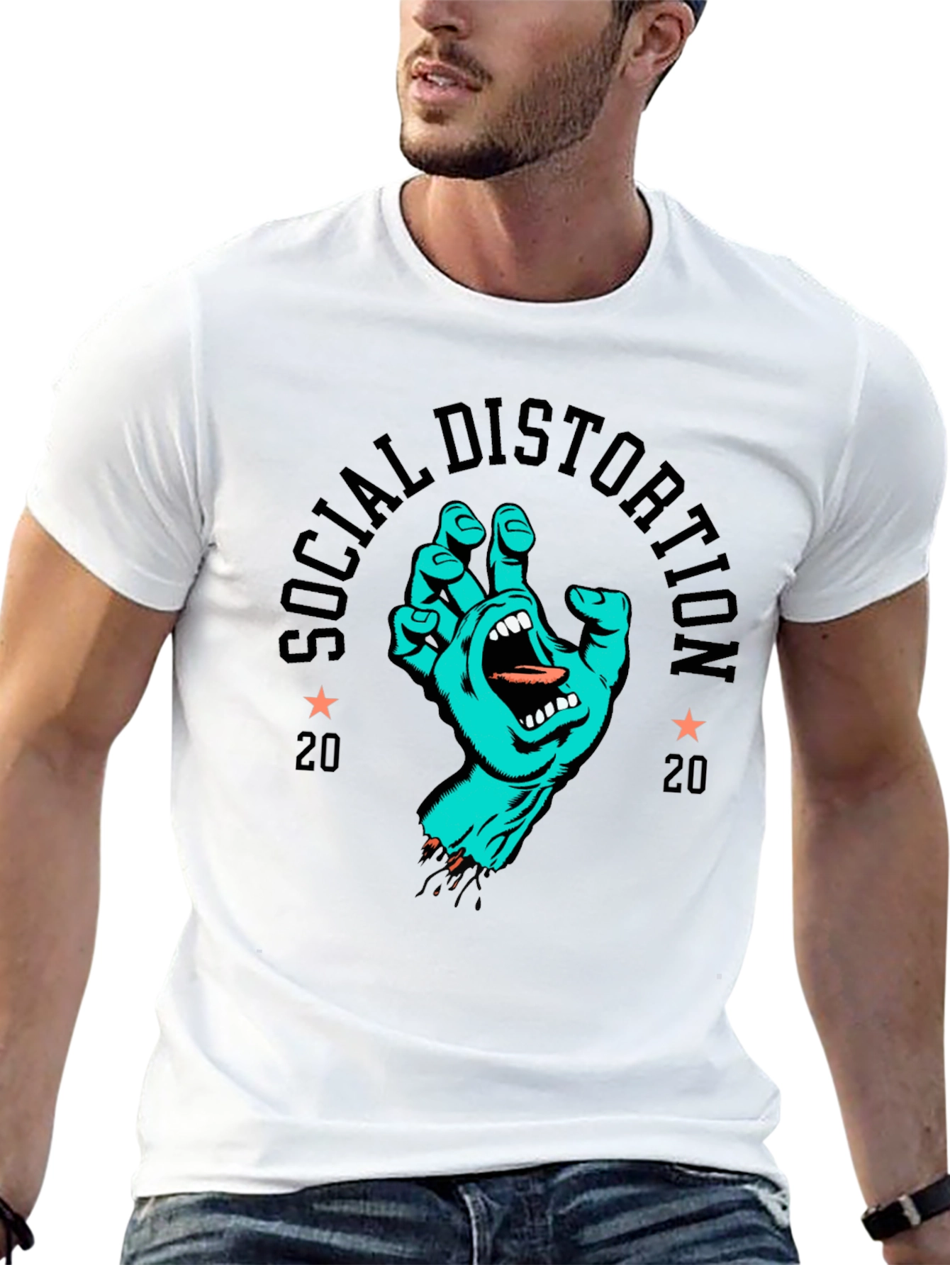 Social Distortion 2020 Graphic Print Black T-Shirt