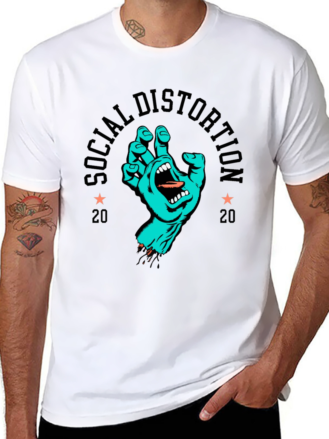 Social Distortion 2020 Graphic Print Black T-Shirt