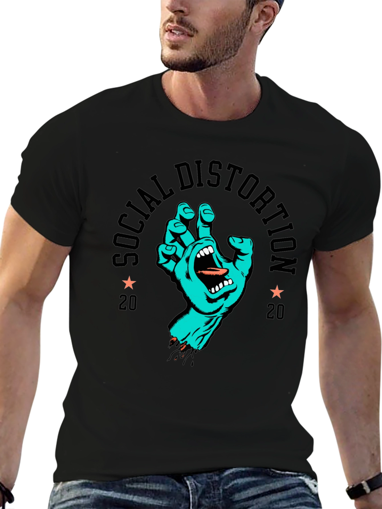 Social Distortion 2020 Graphic Print Black T-Shirt