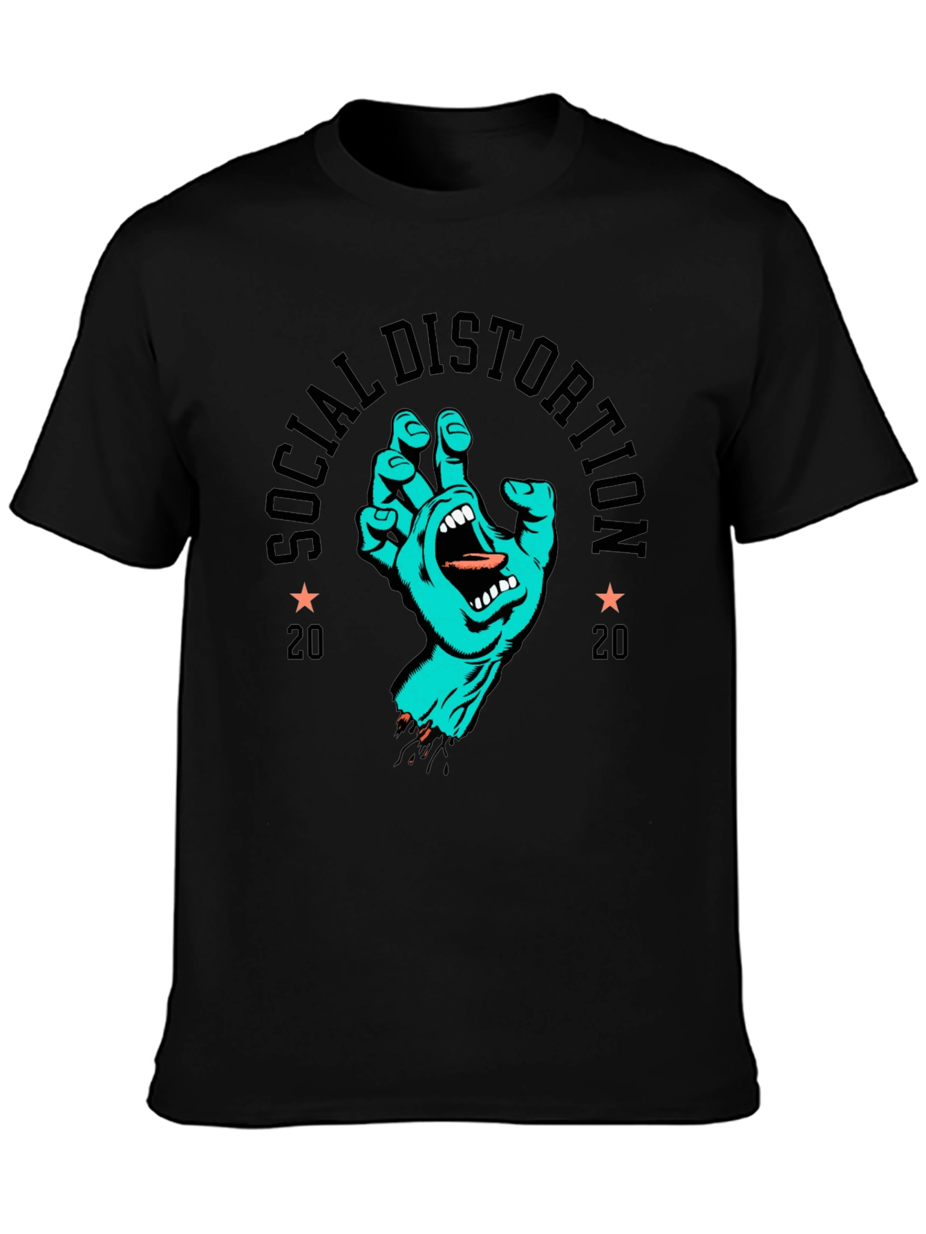 Social Distortion 2020 Graphic Print Black T-Shirt