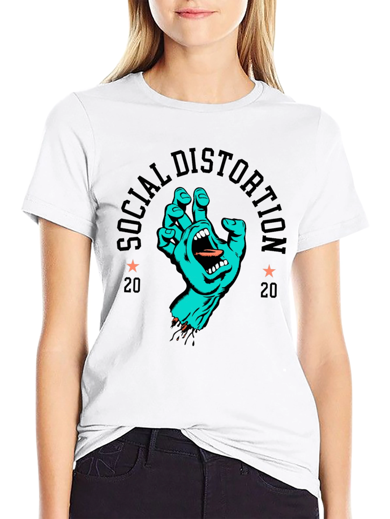 Social Distortion 2020 Graphic Print Black T-Shirt