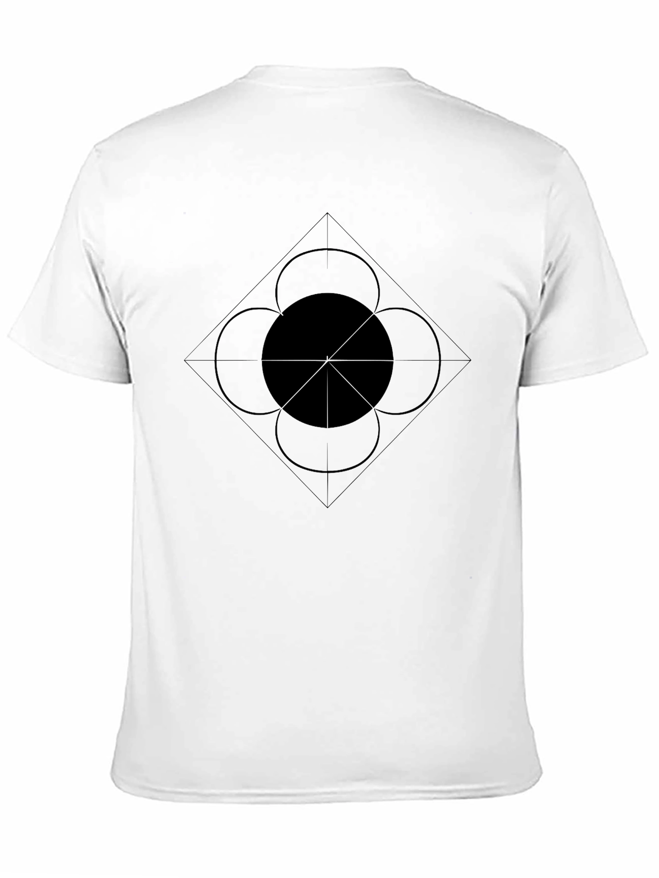 Abstract Geometric Black Graphic Tee