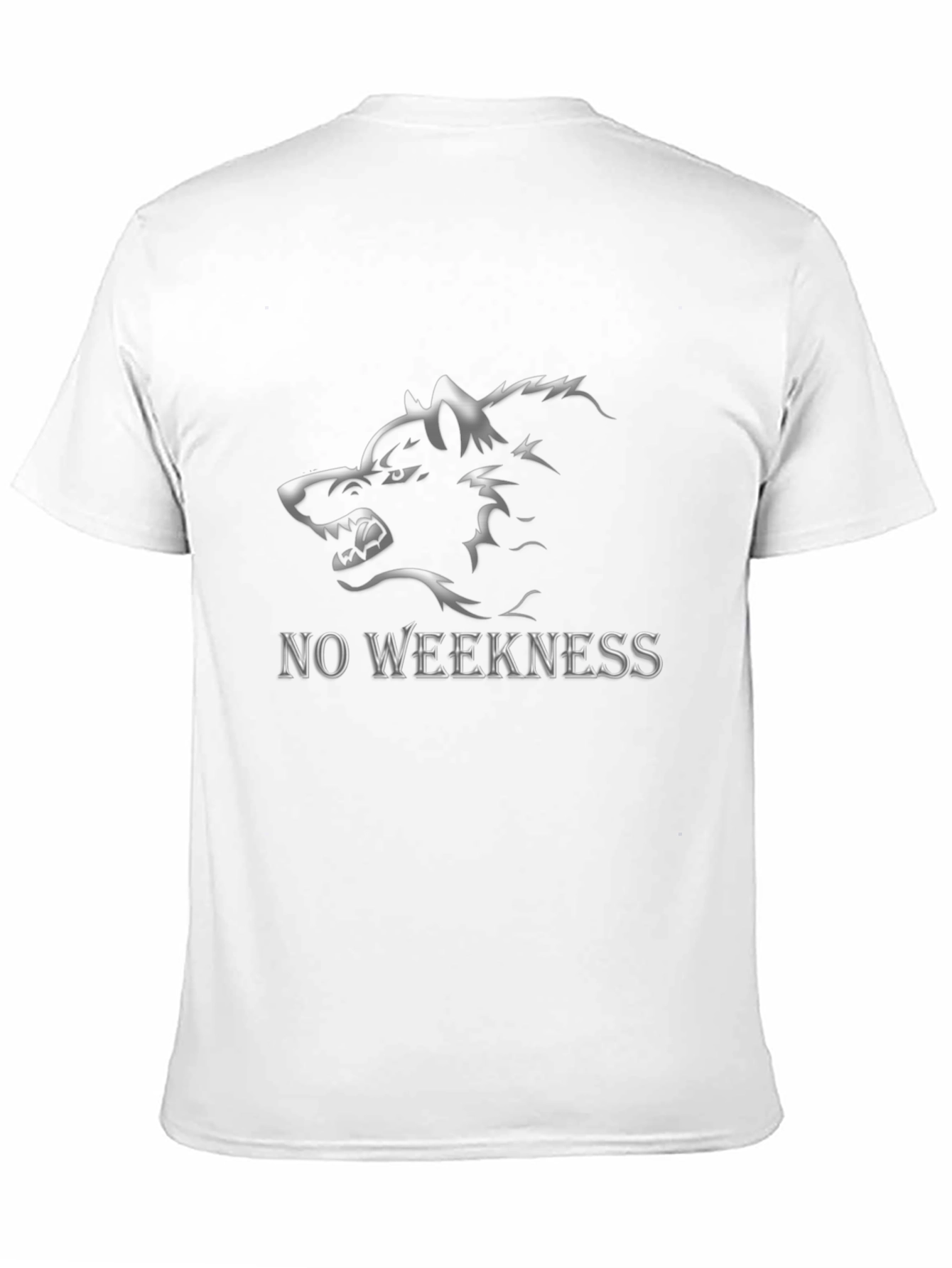 No Weakness Wolf Graphic Tee - Mens Black T-Shirt