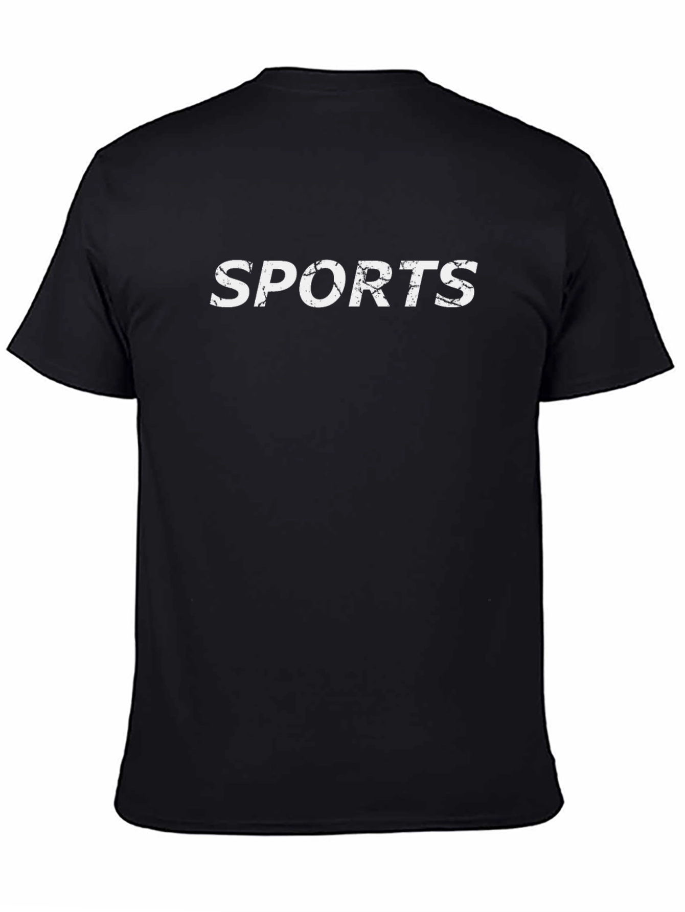 Mens Black SPORTS Graphic T-Shirt