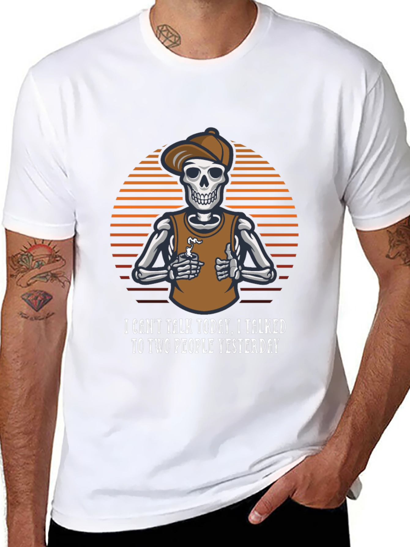 Funny Skeleton T-Shirt - I Cant Talk Today