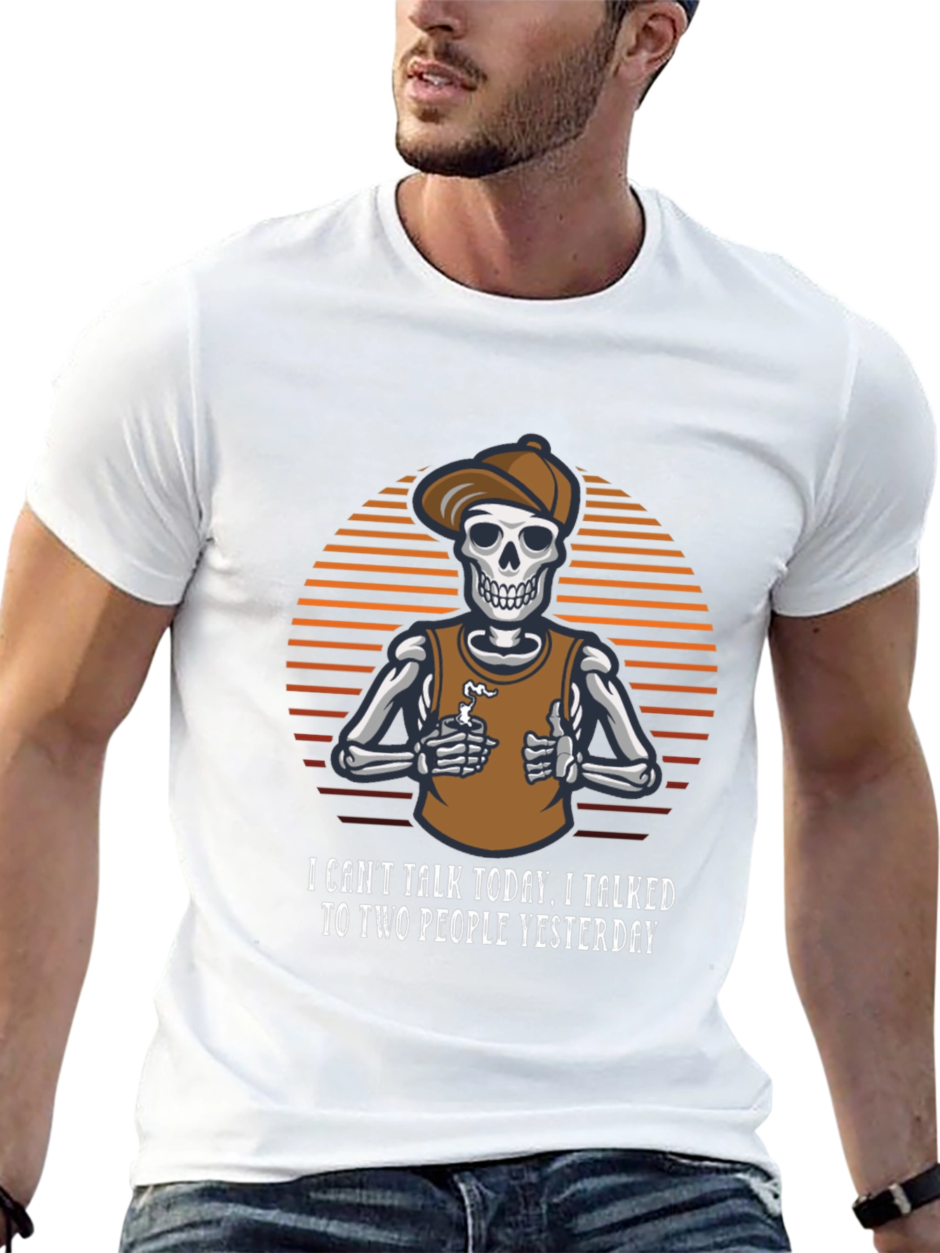Funny Skeleton T-Shirt - I Cant Talk Today