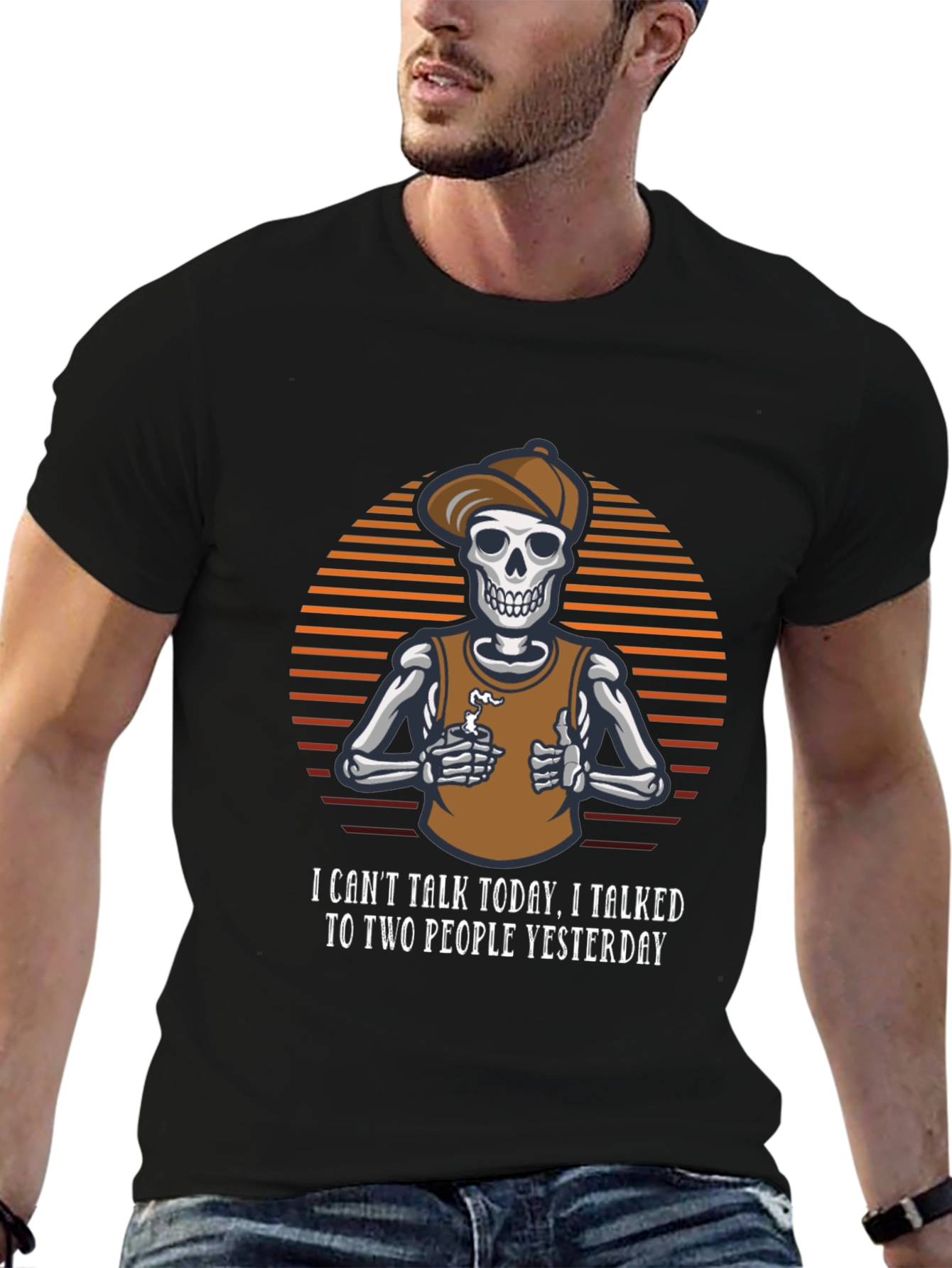 Funny Skeleton T-Shirt - I Cant Talk Today