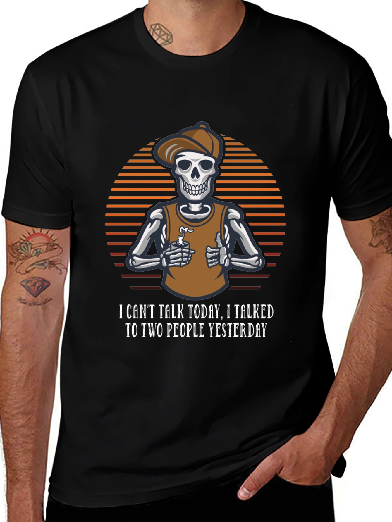 Funny Skeleton T-Shirt - I Cant Talk Today