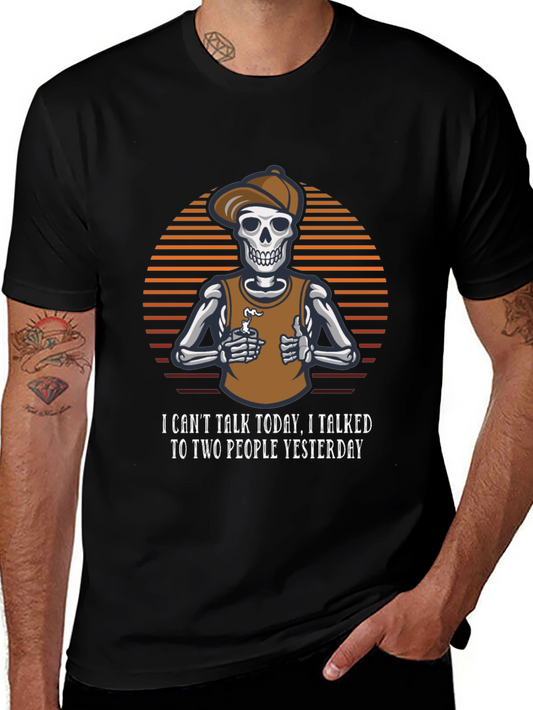 Funny Skeleton T-Shirt - I Cant Talk Today