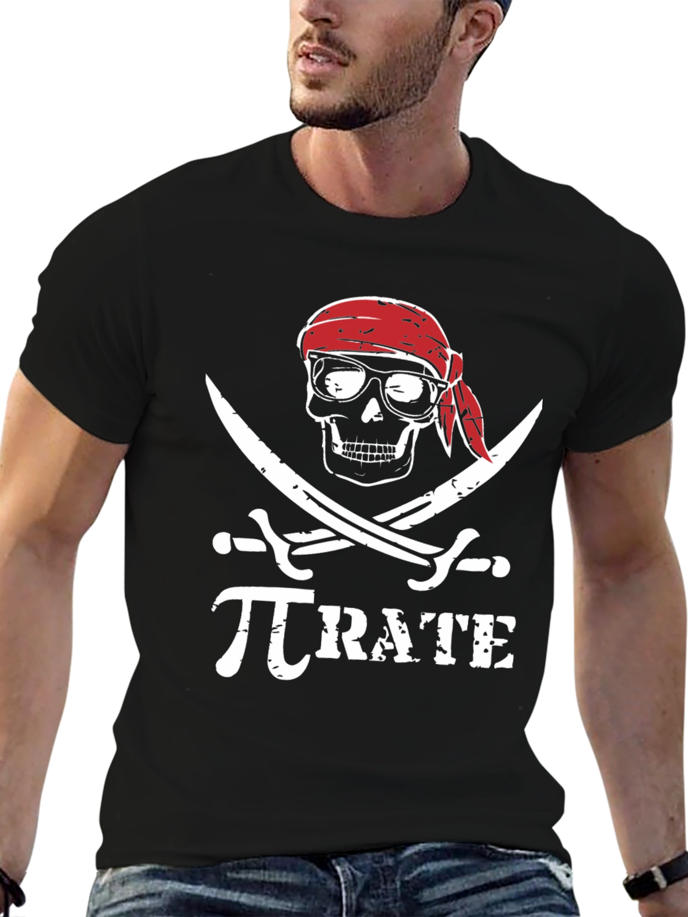 Pi-rate T-Shirt: Mathematical Pirate Skull Graphic Tee