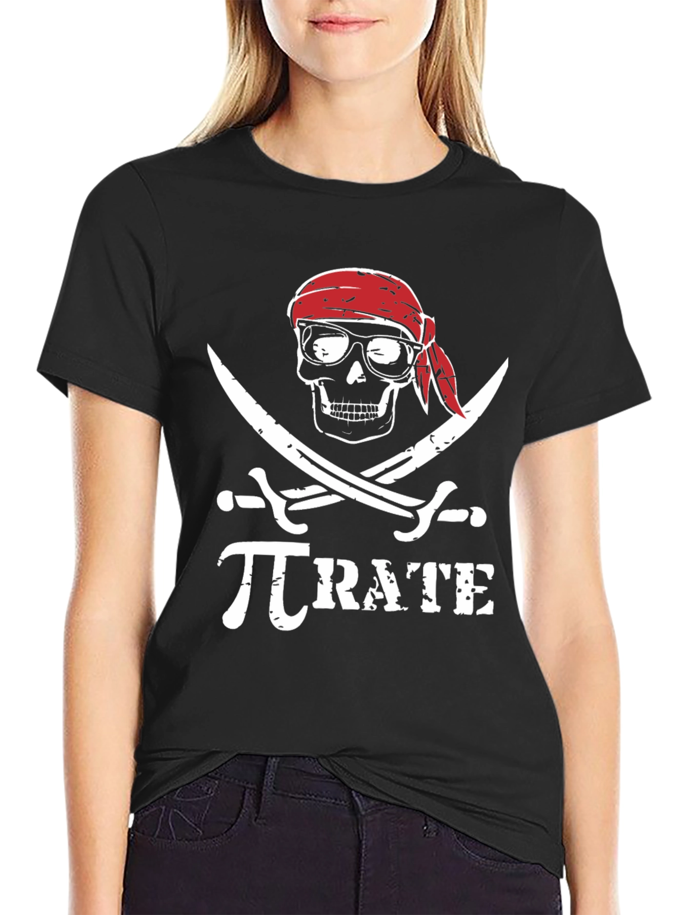 Pi-rate T-Shirt: Mathematical Pirate Skull Graphic Tee