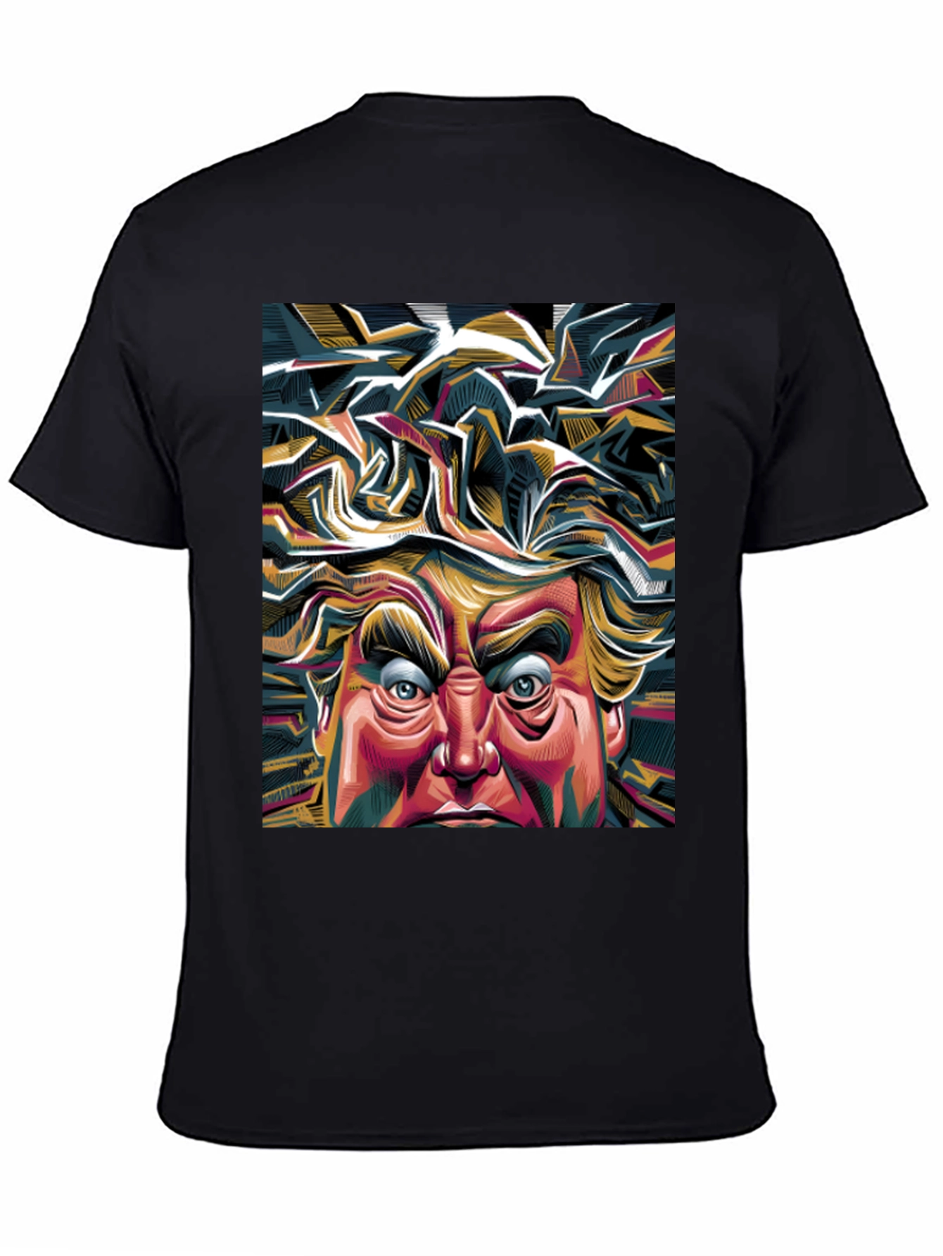 Abstract Trump Graphic Tee - Bold Political Statement