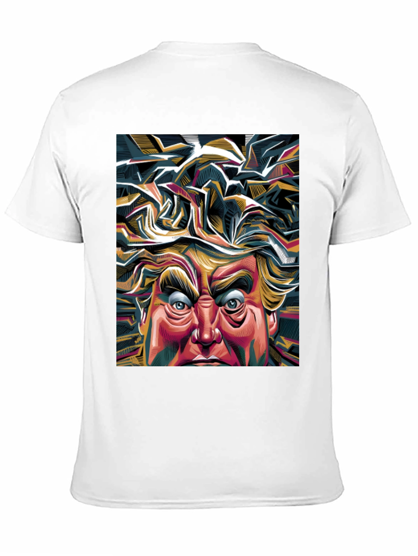 Abstract Trump Graphic Tee - Bold Political Statement