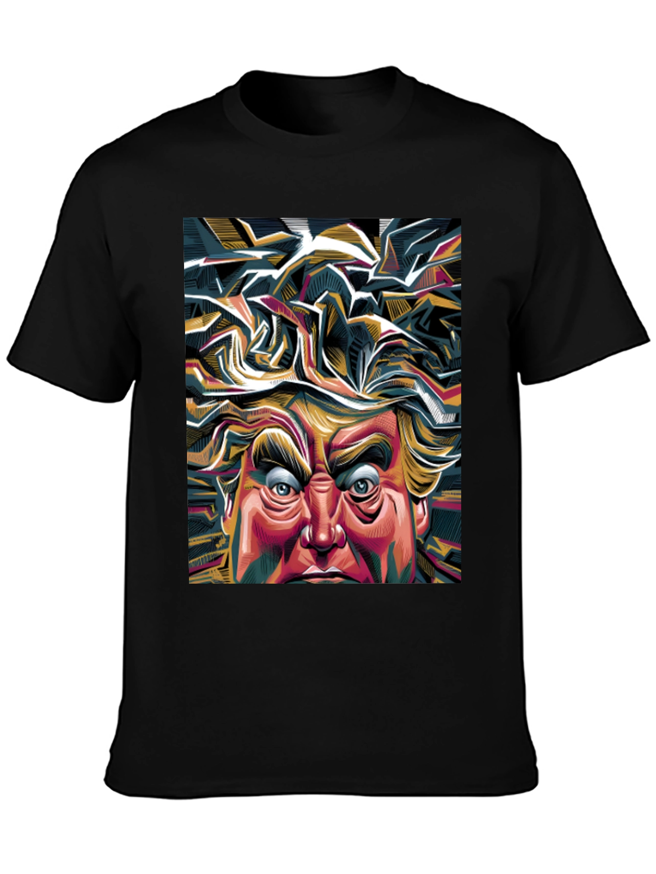 Abstract Trump Graphic Tee - Bold Political Statement