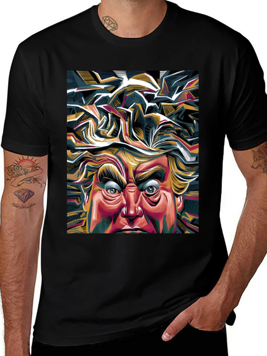 Abstract Trump Graphic Tee - Bold Political Statement