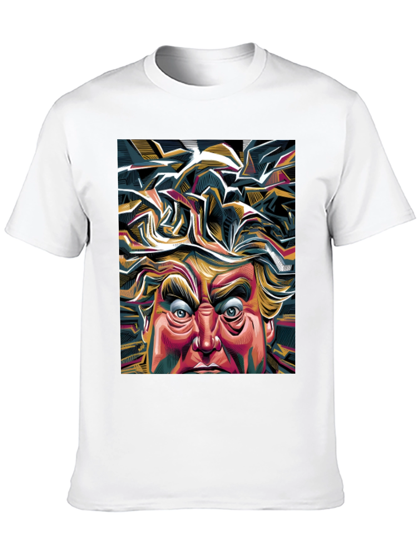 Abstract Trump Graphic Tee - Bold Political Statement