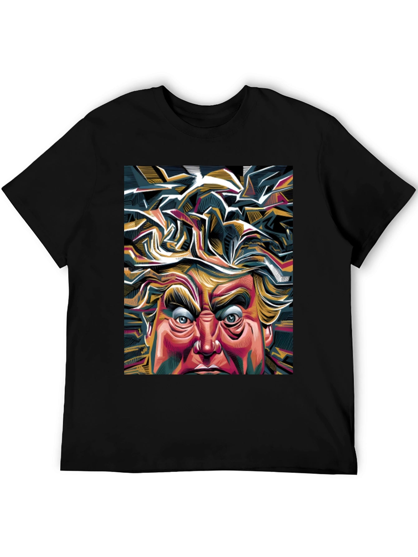 Abstract Trump Graphic Tee - Bold Political Statement