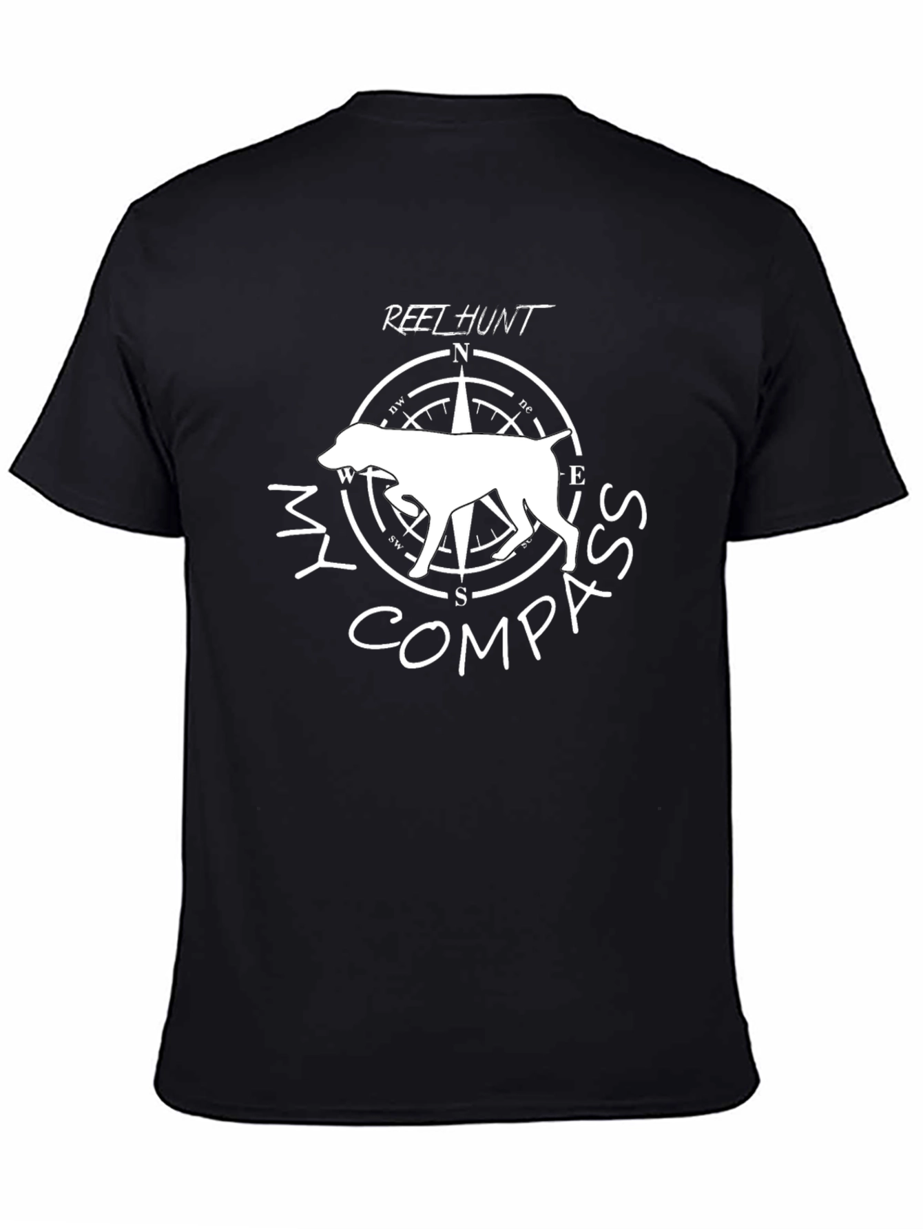 Hunting Dog Compass T-Shirt – Outdoor Hunter Dog Lover Graphic Tee