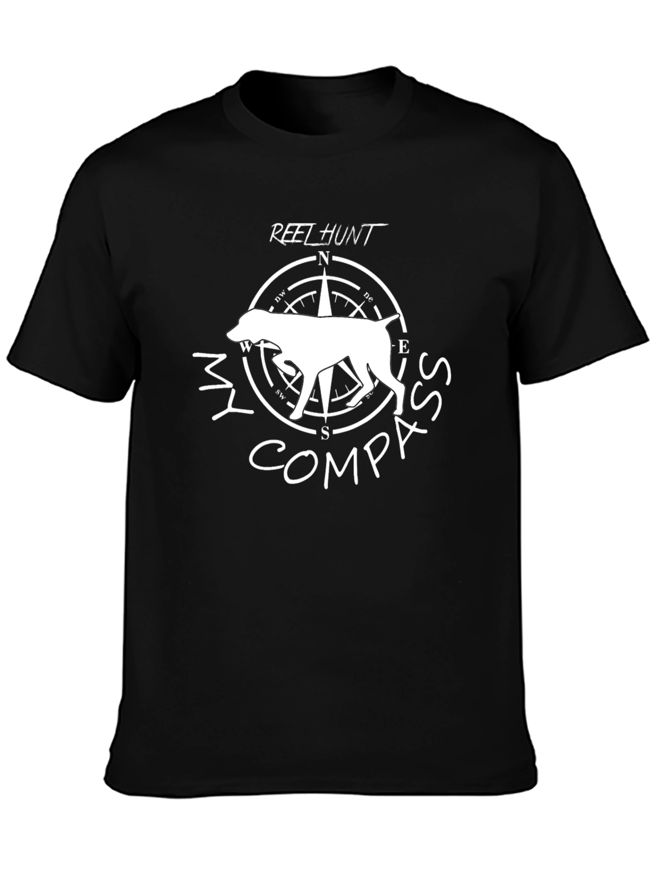 Hunting Dog Compass T-Shirt – Outdoor Hunter Dog Lover Graphic Tee