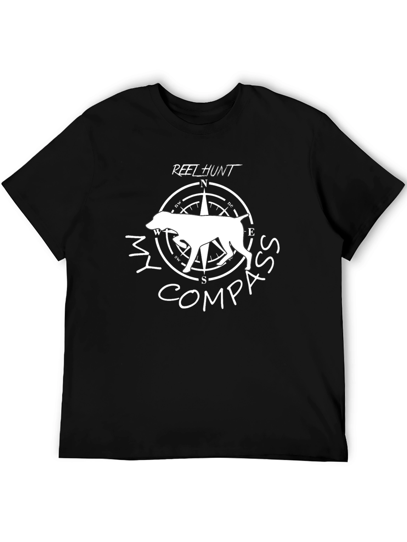 Hunting Dog Compass T-Shirt – Outdoor Hunter Dog Lover Graphic Tee