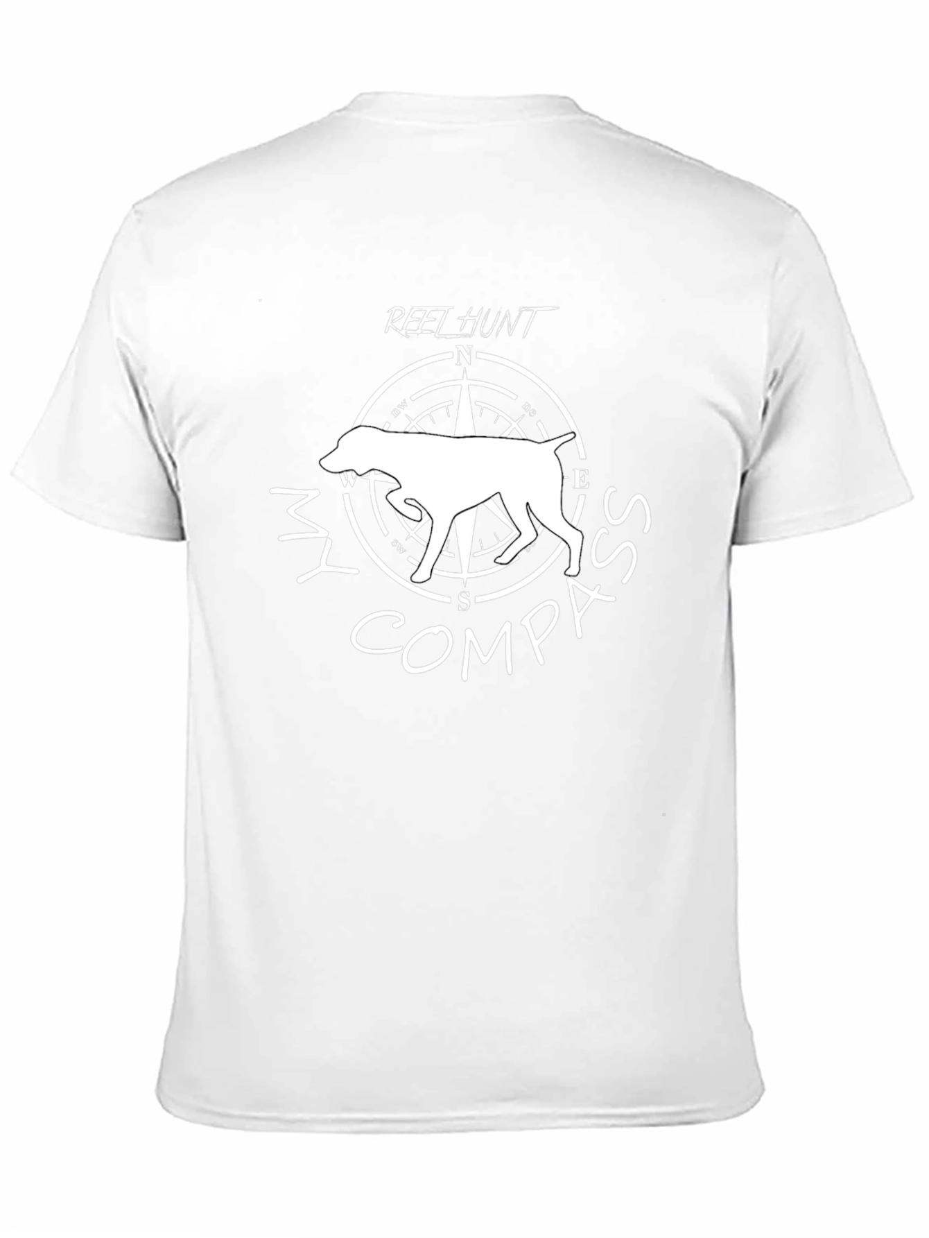 Hunting Dog Compass T-Shirt – Outdoor Hunter Dog Lover Graphic Tee