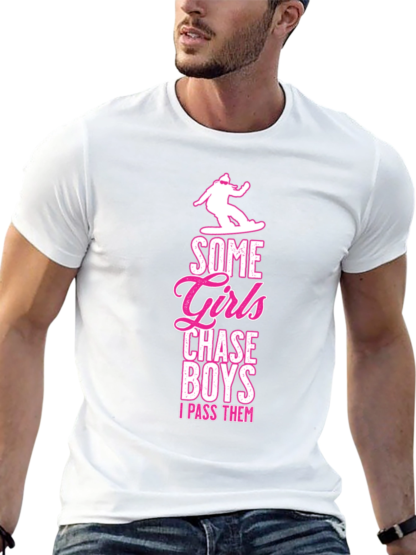 Girls Chase Boys Funny Graphic Tee