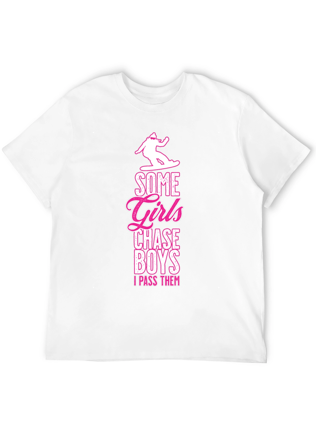 Girls Chase Boys Funny Graphic Tee