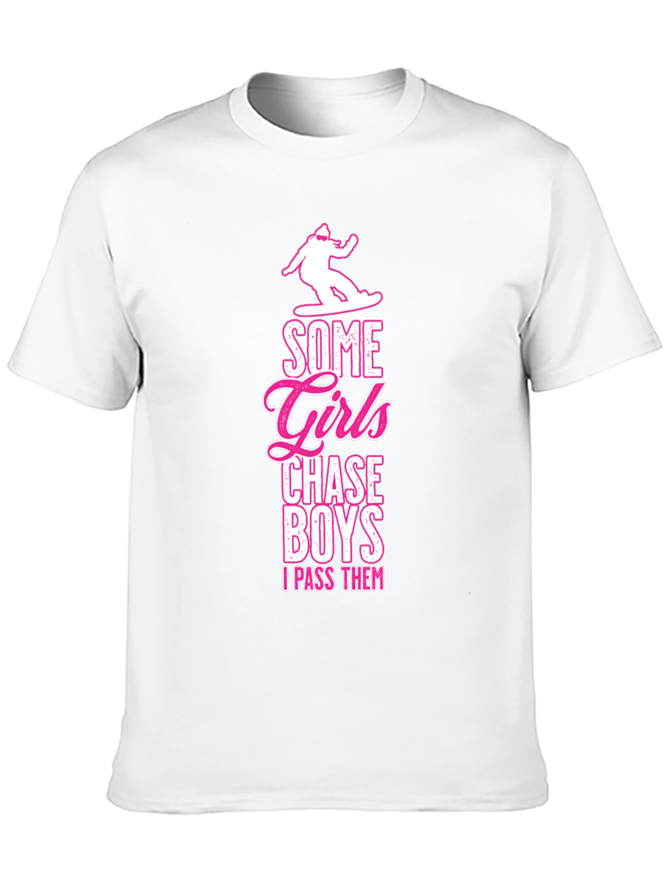 Girls Chase Boys Funny Graphic Tee