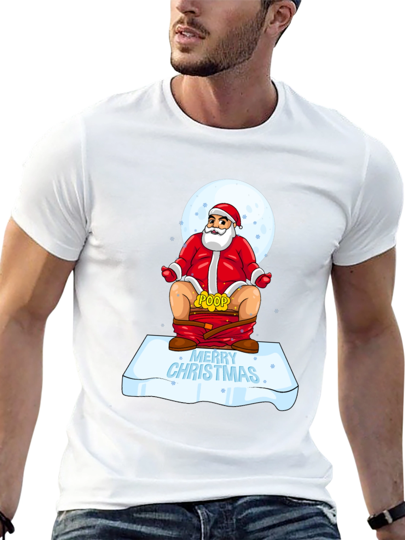 Funny Santa Poop Merry Christmas T-Shirt