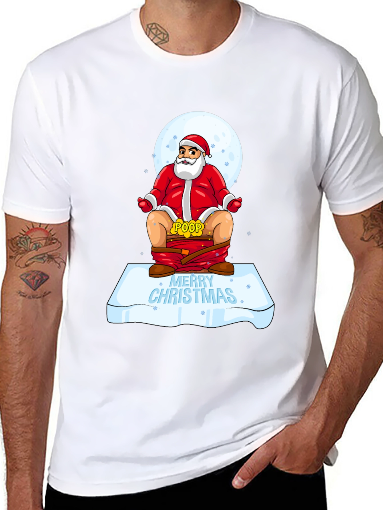 Funny Santa Poop Merry Christmas T-Shirt