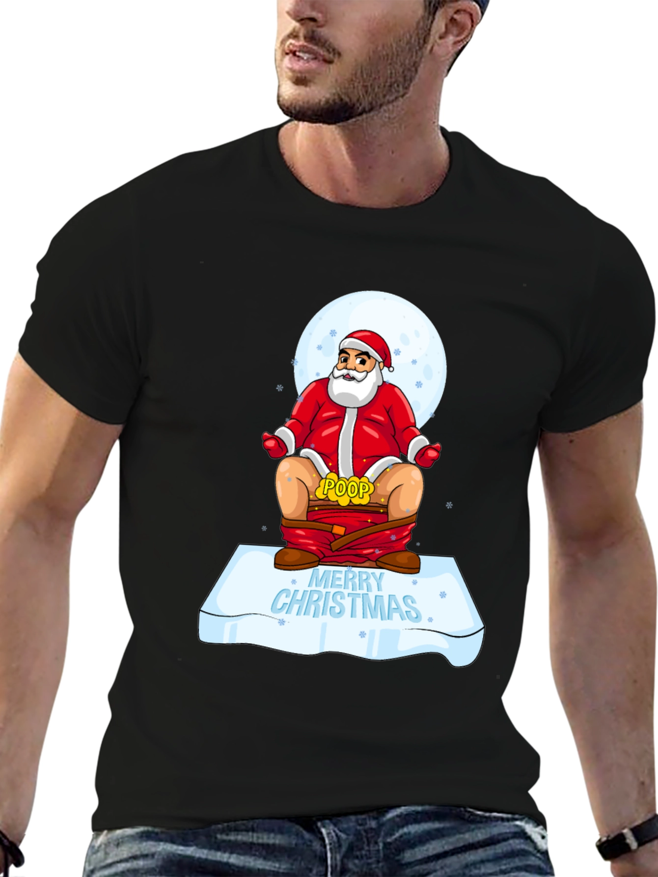 Funny Santa Poop Merry Christmas T-Shirt