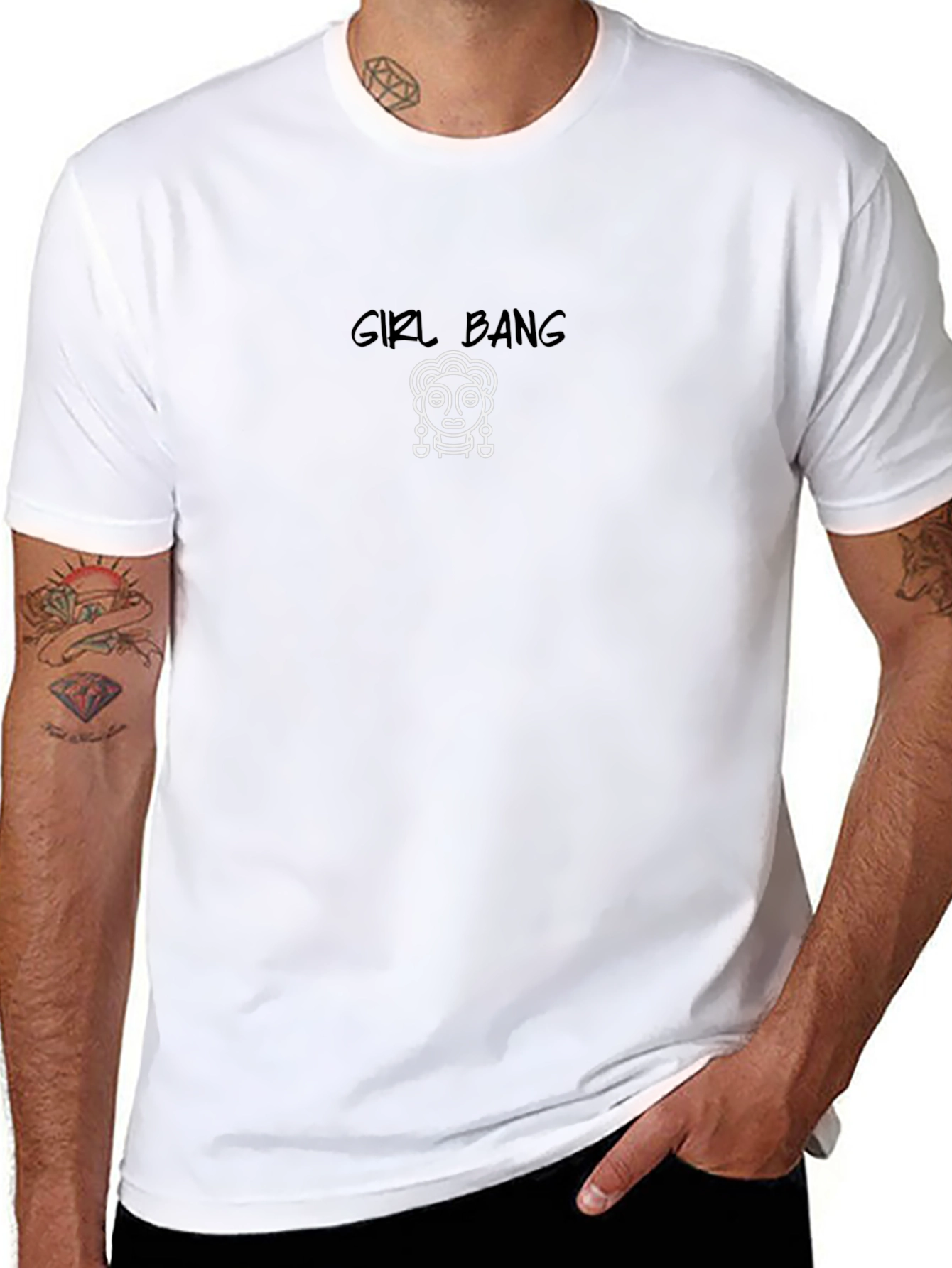 Girl Bang Graphic Black Tee - Stylish & Comfy