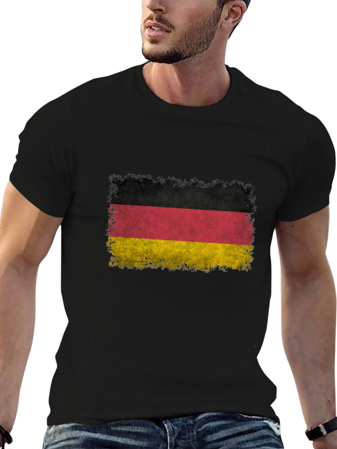 German Flag T-Shirt - Distressed Design