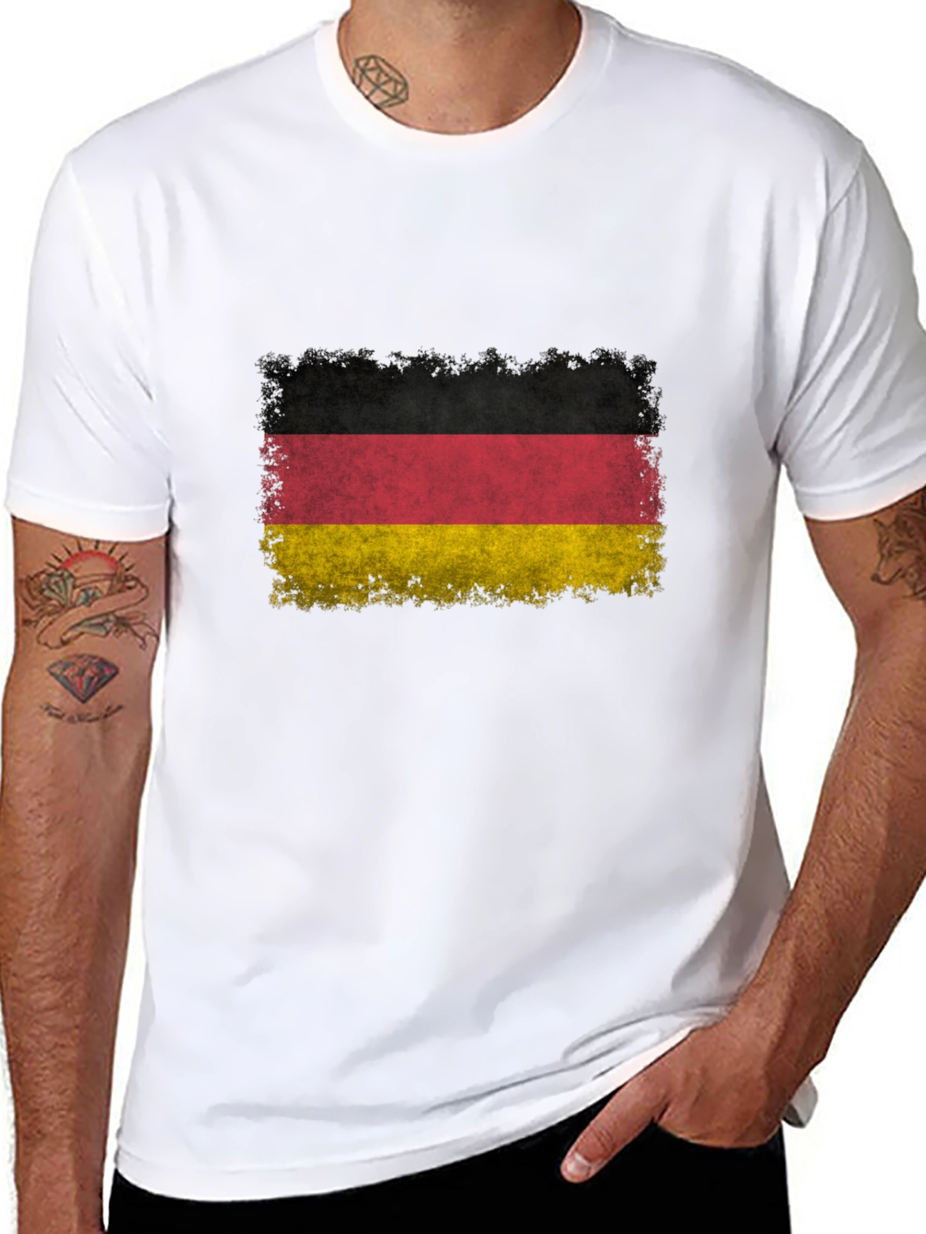 German Flag T-Shirt - Distressed Design