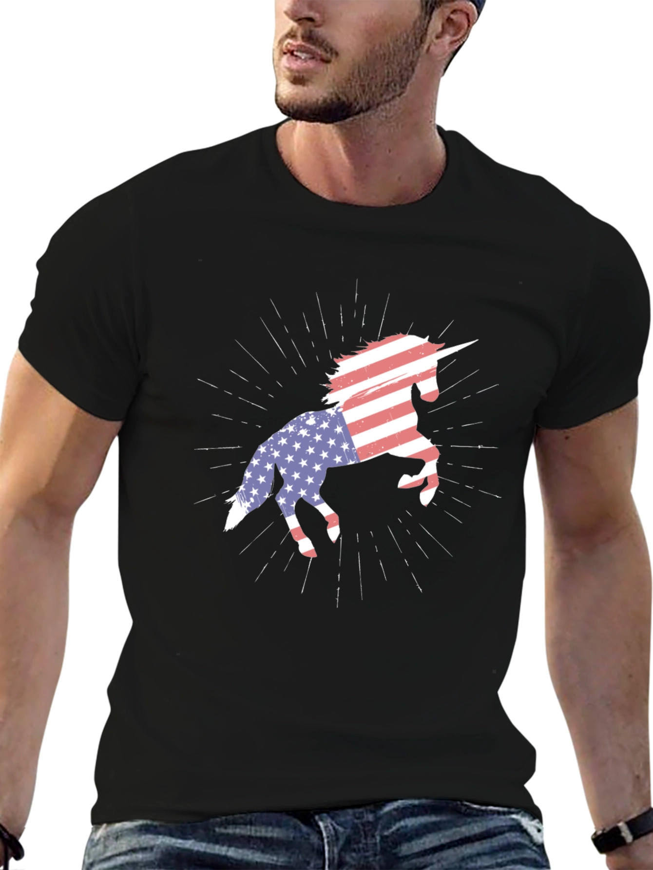 American Flag Unicorn T-Shirt
