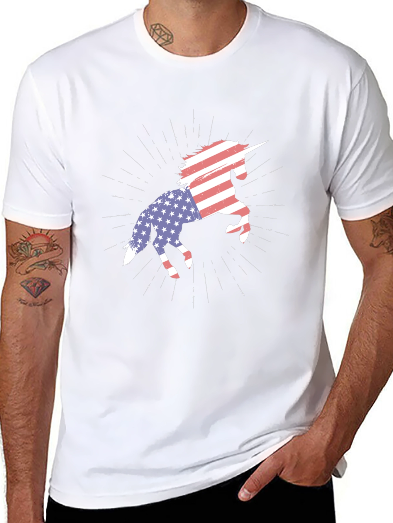 American Flag Unicorn T-Shirt