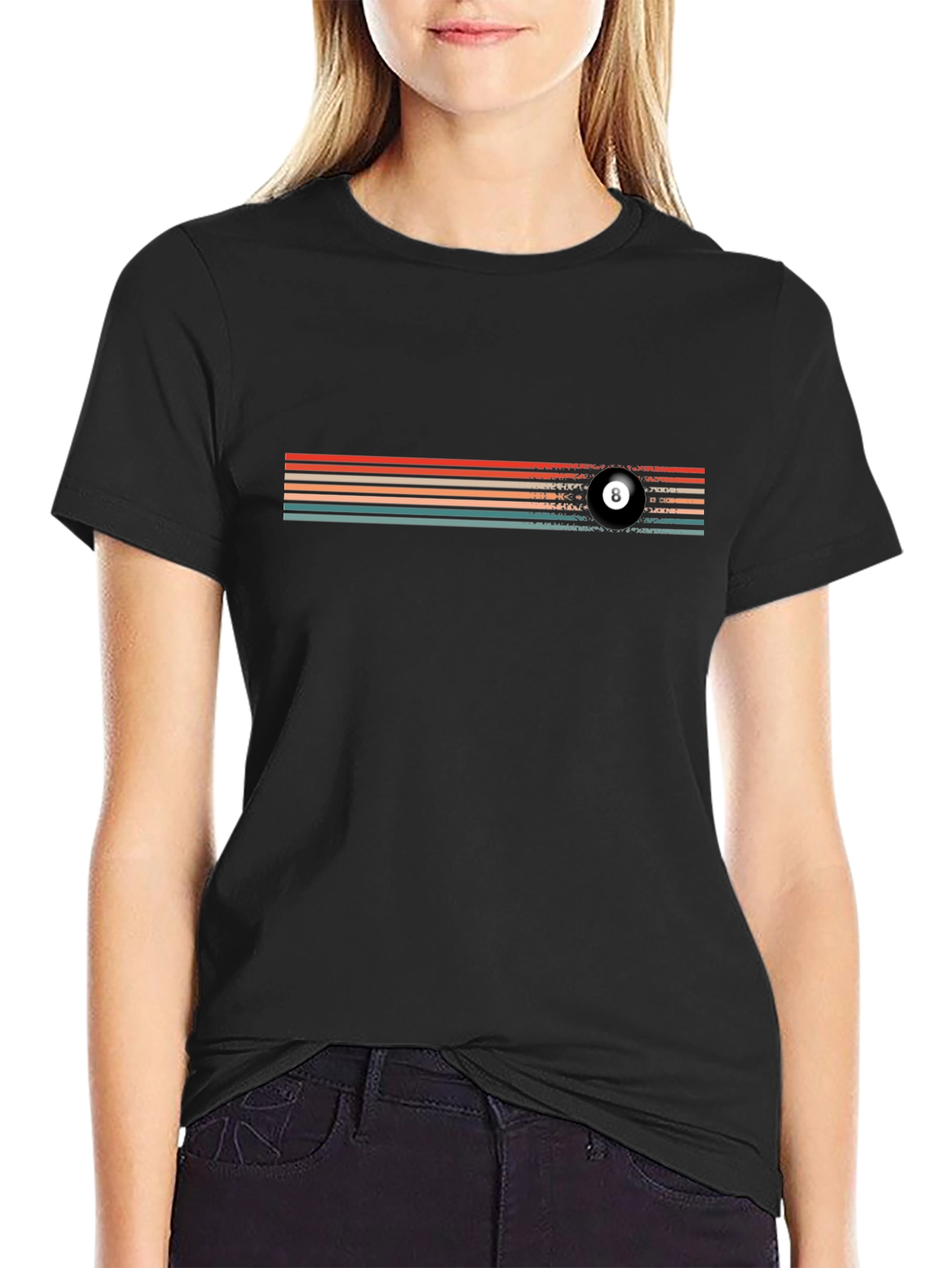 Retro Eight Ball Graphic Tee - Soft Cotton Blend