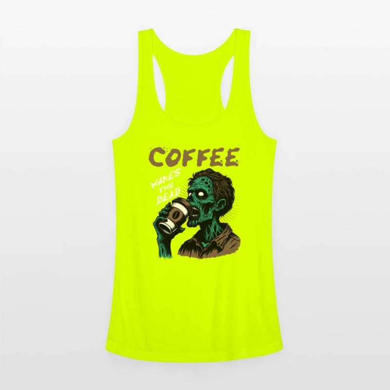 Zombie drinks coffee